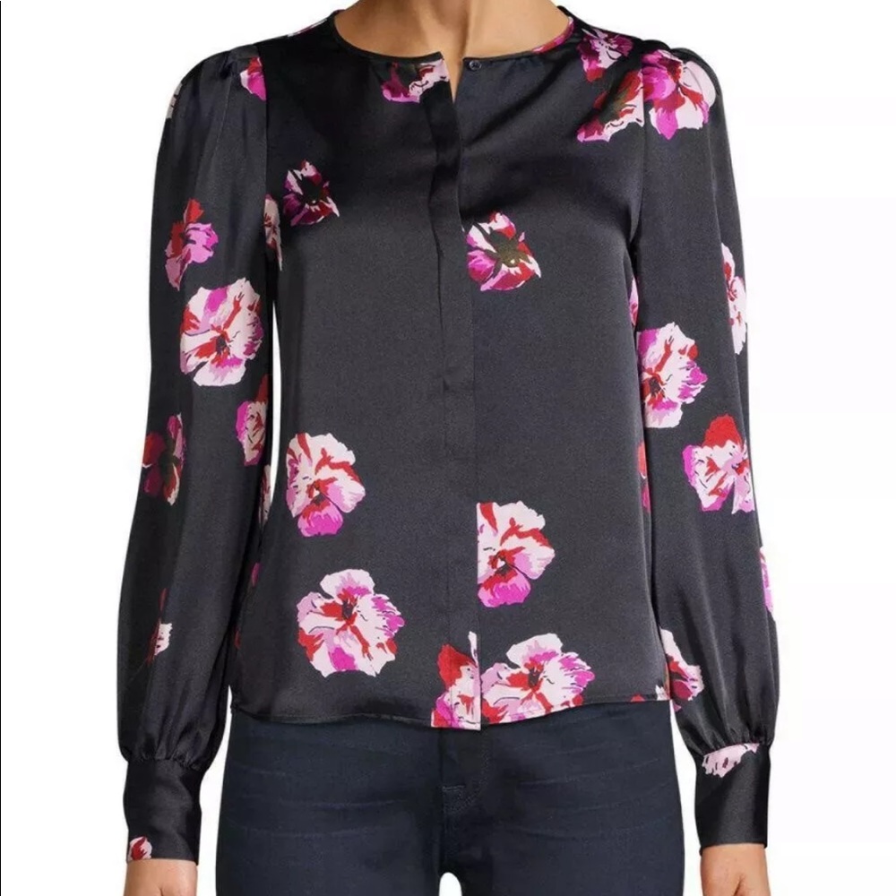NEW JOIE ANTONELA FLORAL PRINT BLOUSE SIZE XS